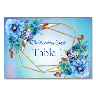 Cornflower Blues in Watercolor Table cards