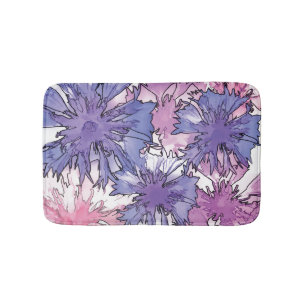 Cornflower Collage Bath Mat