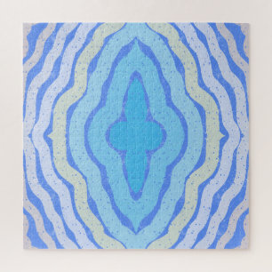 Cornflower Complimentary Colours Shabby Chic Desig Jigsaw Puzzle