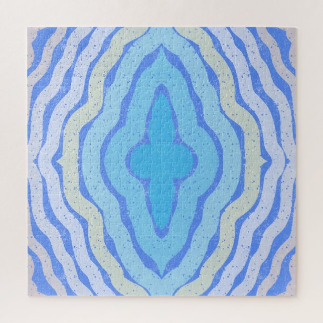 Cornflower Complimentary Colours Shabby Chic Desig Jigsaw Puzzle (Vertical)