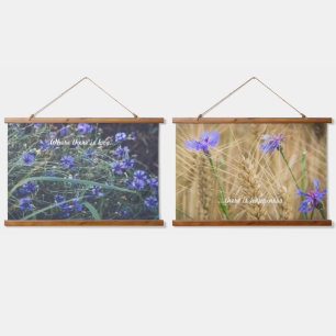 Cornflower field hanging tapestry
