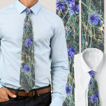 Cornflower field tie<br><div class="desc">Beautiful blue flowers with green leaves. Rustic peaceful pattern for nature and gardening lovers or blue-eyed men.</div>