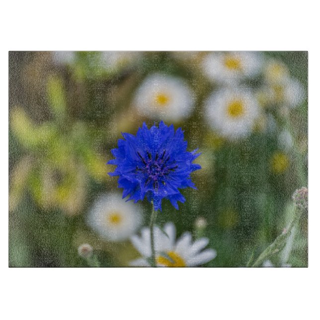 Cornflower glass cutting board (Front)