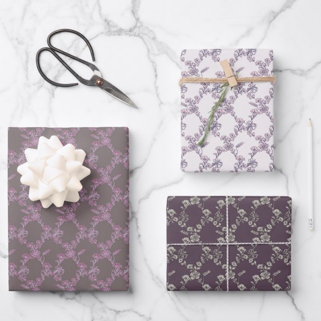 Cornflower lattice Wrapping Paper  (Front)