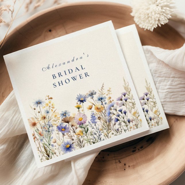 Cornflower Meadow Bridal Shower Napkin (Creator Uploaded)