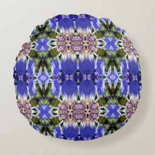 CORNFLOWER PATTERN ROUND CUSHION