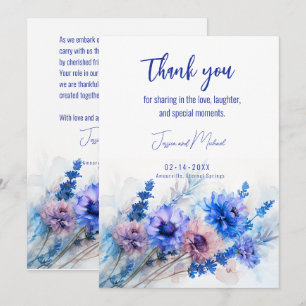 💍 Cornflowers and Lavender Bliss Thank You Card