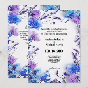 💍 Cornflowers and Lavender Elegance Invitation