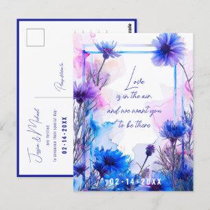 💍 Cornflowers and Lavender Elegance Postcard