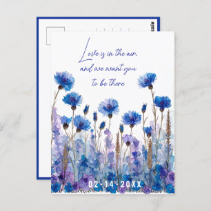 💍 Cornflowers and Lavender Elegance Postcard