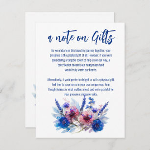 Cornflowers and Lavender note on Gifts Enclosure