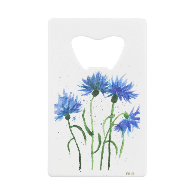 Cornflowers blue flowers watercolor (Front)