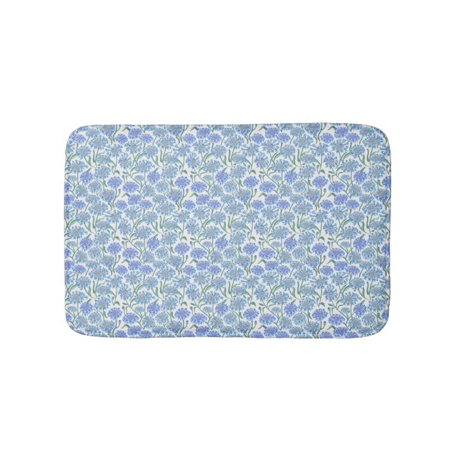 Cornflowers In Crayon Blue Bath Mat (Front)