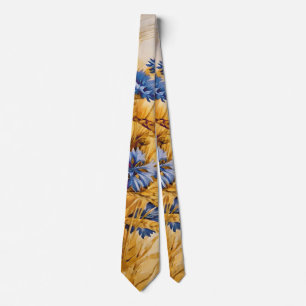 Cornflowers Nature Watercolors, Dad Tie