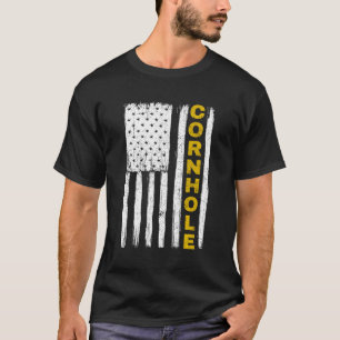 Cornhole 4Th Of July Patriotic Flag T-Shirt