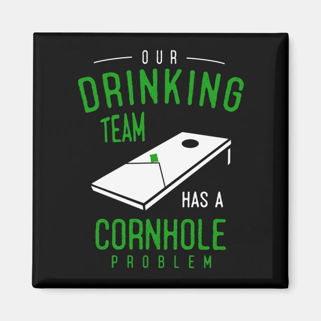 Cornhole and Beer Drinking Jokes Magnet (Front)