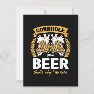 Cornhole And Beer That's Why I'm Here Cornhole Postcard