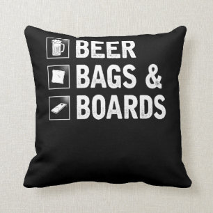 Cornhole Bag and Beer Drinking Corn Player Cushion
