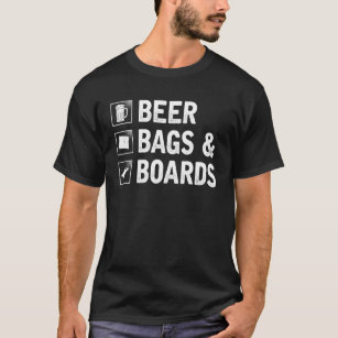 Cornhole Bag and Beer Drinking Corn Player T-Shirt