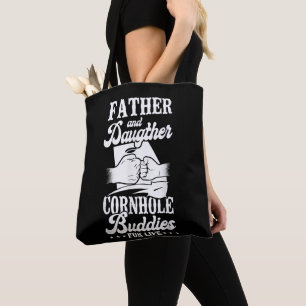 Cornhole Bean Bag Player Champ Dad Daughter Father