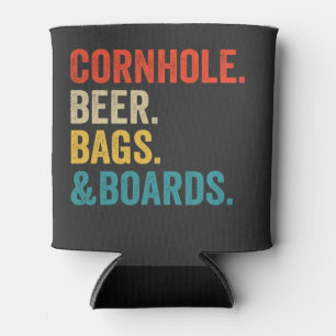Cornhole Beer bags & Boards Funny Vintage Gift Cor Can Cooler