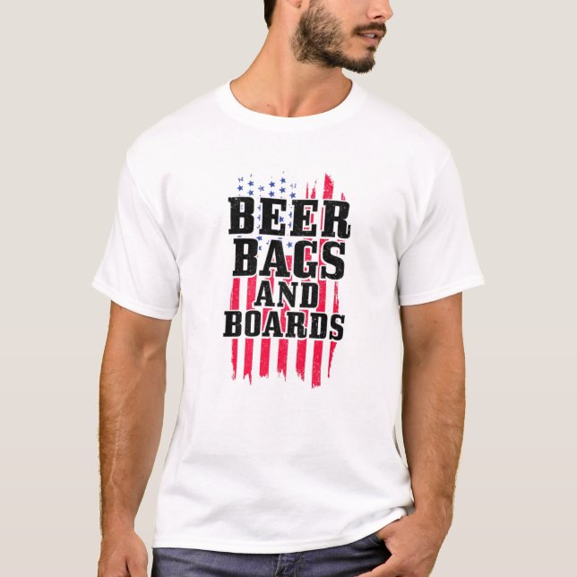 Cornhole Beer Bags T-Shirt (Front)