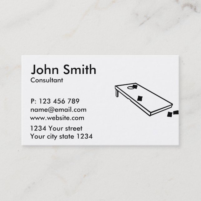 Cornhole Business Card (Front)
