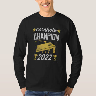 Cornhole Champion 2022 Corn Hole Trophy Tossing Ga T-Shirt