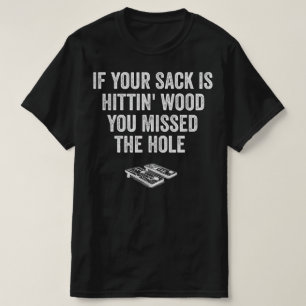 Cornhole Funny Team Men Your Hole Is My Goal T-Shirt