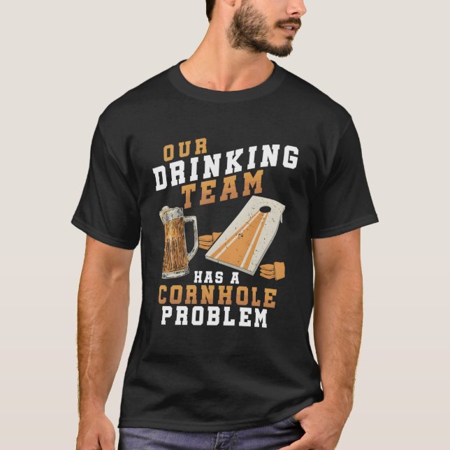 Cornhole Game Cornhole Player T-Shirt (Front)
