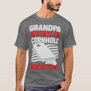 Cornhole Grandpa Bean Bag Toss Grandfather Gift T-Shirt