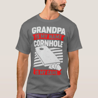 Cornhole Grandpa Bean Bag Toss Grandfather Gift T-Shirt