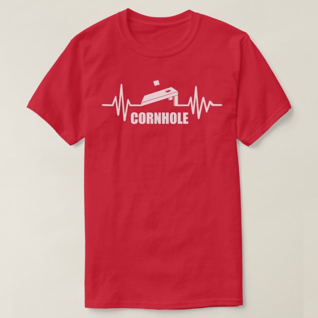 Cornhole heartbeat T-Shirt (Design Front)