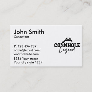 Cornhole Legend Business Card
