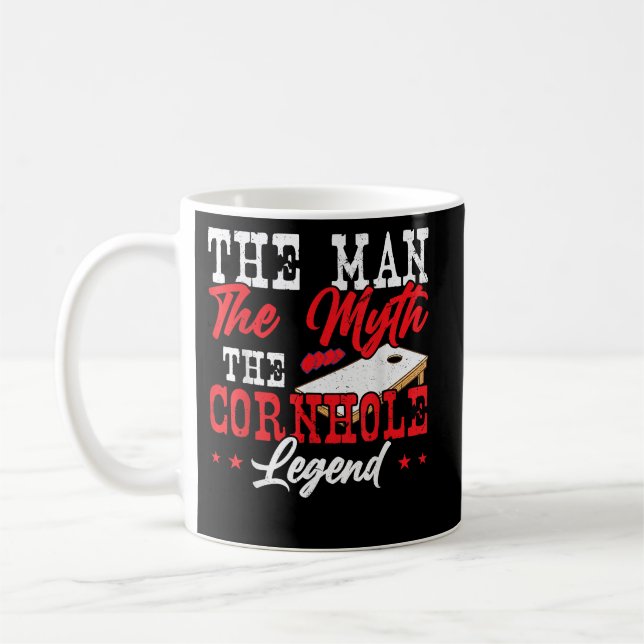 Cornhole Legend Man Myth Player    Coffee Mug (Left)