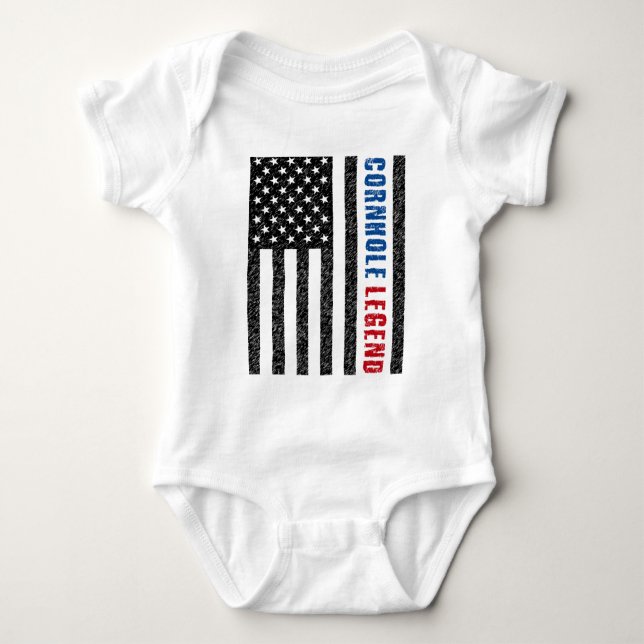 Cornhole Legend USA Baby Bodysuit (Front)