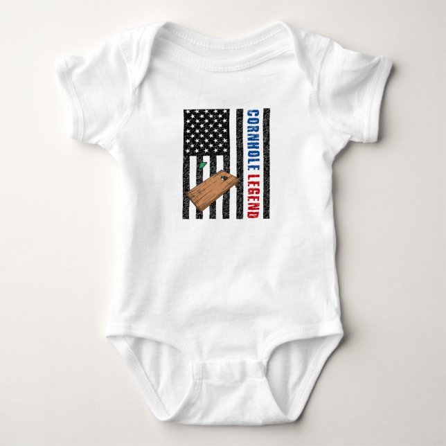 Cornhole Legend USA Baby Bodysuit (Front)