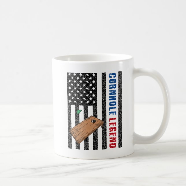 Cornhole Legend USA Coffee Mug (Right)