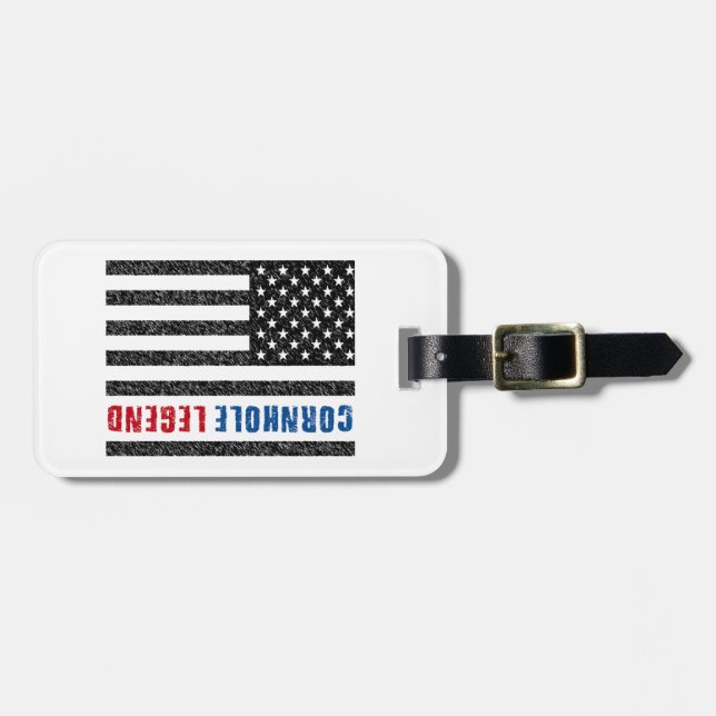 Cornhole Legend USA Luggage Tag (Front Horizontal)
