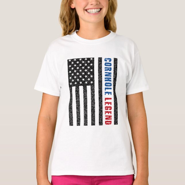Cornhole Legend USA T-Shirt (Front)