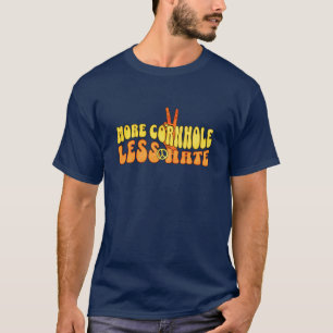 Cornhole Less Hate Vintage Tee Retro Game T-Shirt