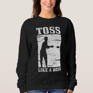 Cornhole Men Women Cool Cornhole Toss Like A Boss Sweatshirt