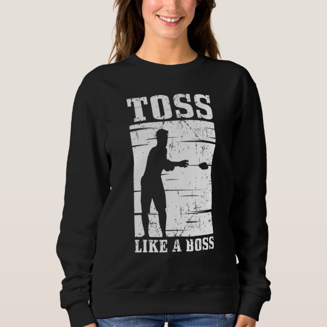 Cornhole Men Women Cool Cornhole Toss Like A Boss  Sweatshirt (Front)