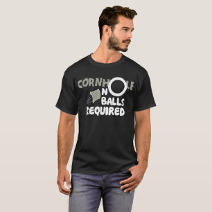 Cornhole No Balls Required Funny Game Distressed T-Shirt