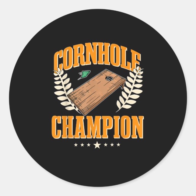 Cornhole outfit for cornhole champions classic round sticker (Front)