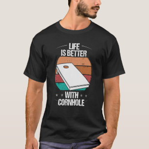 Cornhole Player with Throwing Cornhole Team T-Shirt
