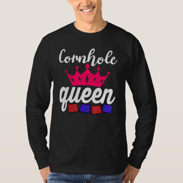 Cornhole Queen Corn Hole T-Shirt (Front)