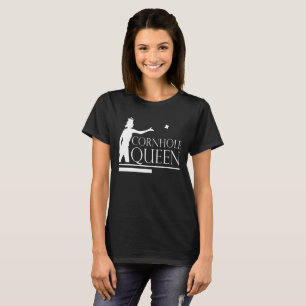 Cornhole Queen Funny Party Game Distressed T-Shirt
