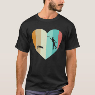 Cornhole Retro Heart Women Girl Cornhole T-Shirt