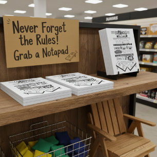 Cornhole Rules - 40-Easy Tear-Away Page  Notepad